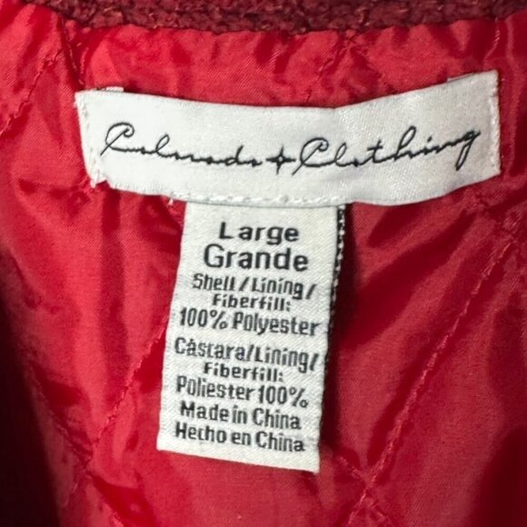 Burgundy Red Fuzzy Teddy Vest Womens L Zip Front Soft Pockets Cozy Outdoor Soft - Picture 3 of 9